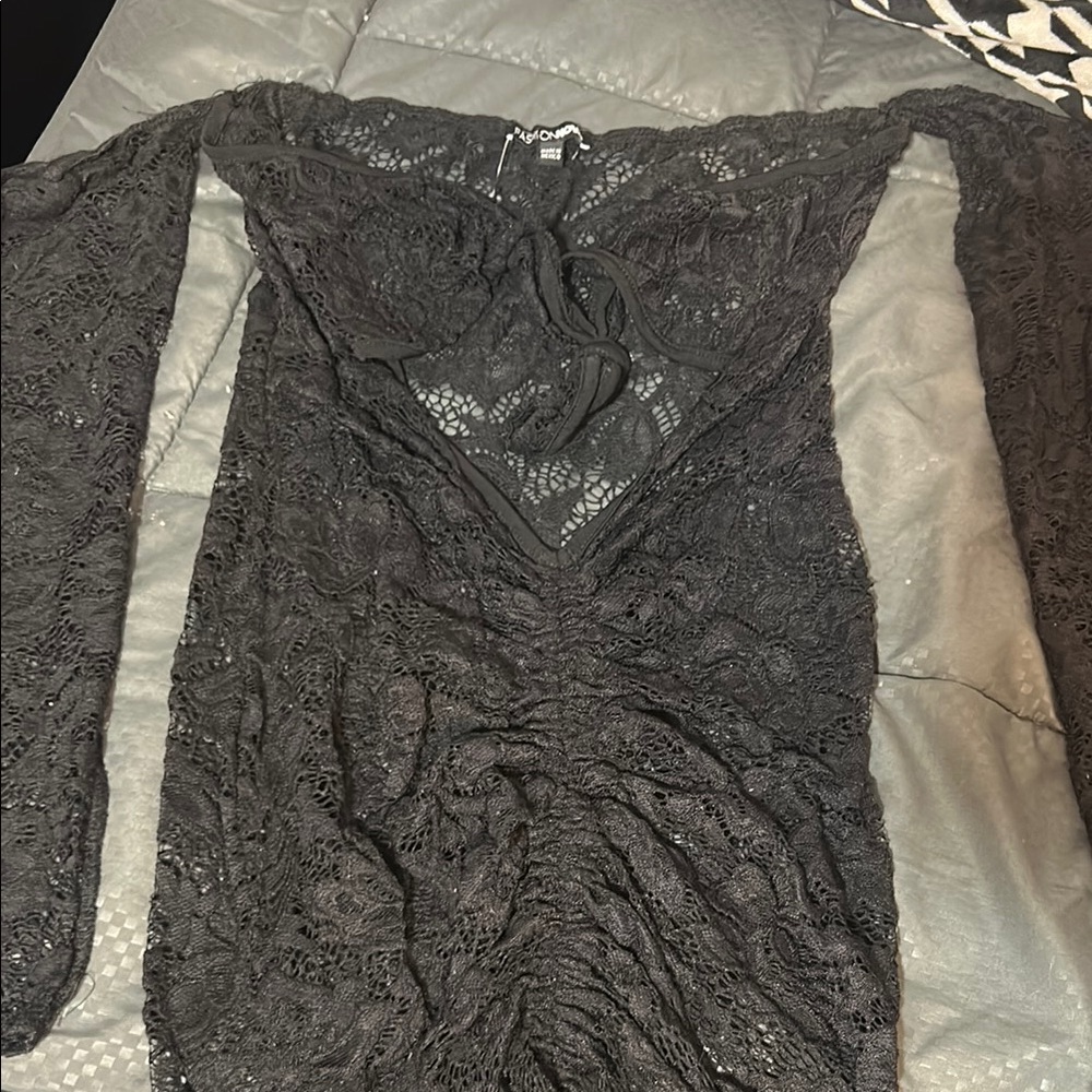 Sheer Black Lace Dress